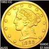Image 1 : 1882-CC $5 Gold Half Eagle CLOSELY UNCIRCULATED
