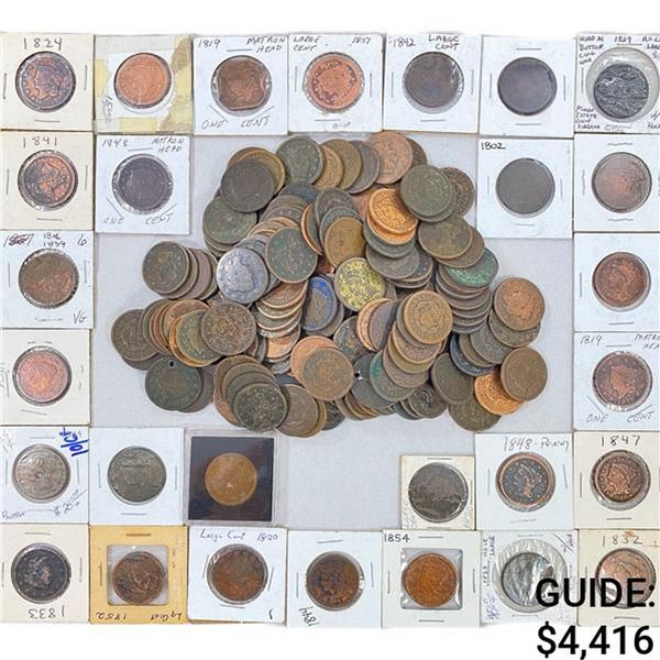 1798-1854 Large Cent Collection (184 Coins)