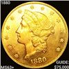 Image 1 : 1880 $20 Gold Double Eagle UNCIRCULATED
