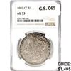 Image 1 : 1892-CC Morgan Silver Dollar NGC AU53