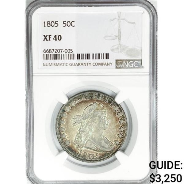 1805 Draped Bust Half Dollar NGC XF40