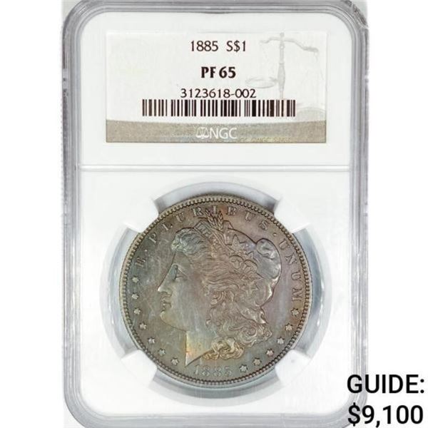 1885 Morgan Silver Dollar NGC PF65