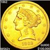 Image 1 : 1862 $5 Gold Half Eagle UNCIRCULATED