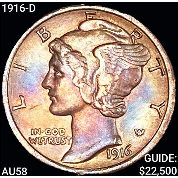 1916-D Morgan Silver Dime CLOSELY UNCIRCULATED