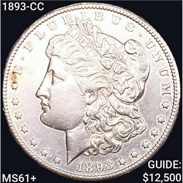 1893-CC Morgan Silver Dollar CLOSELY UNCIRCULATED