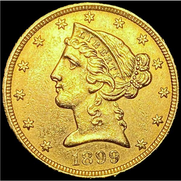1899 $5 Gold Half Eagle UNCIRCULATED
