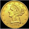 Image 1 : 1899 $5 Gold Half Eagle UNCIRCULATED