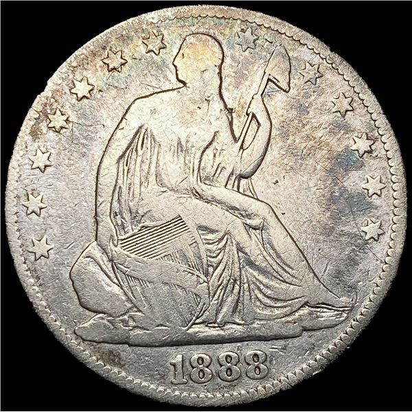 1888 Seated Liberty Half Dollar LIGHTLY CIRCULATED