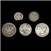 Image 2 : (5) Varied US Coinage (1823, 1881, 1907, 1924-D, 1