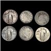 Image 1 : (6) Varied US Quarters (1877-S, 1903, 1908-S, 1927