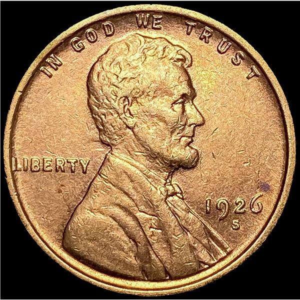 1926-S Wheat Cent CLOSELY UNCIRCULATED