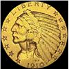 Image 1 : 1910 $5 Gold Half Eagle NEARLY UNCIRCULATED