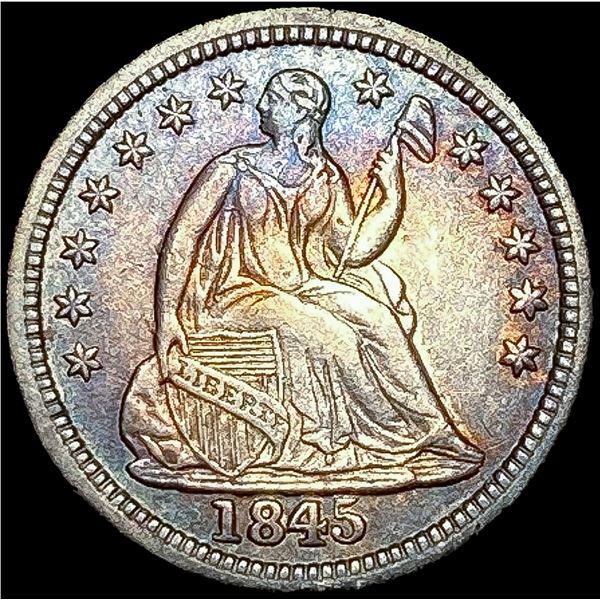 1845 Seated Liberty Half Dime CLOSELY UNCIRCULATED