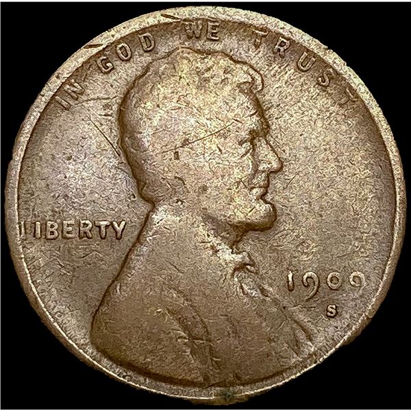 1909-S VDB Wheat Cent NICELY CIRCULATED
