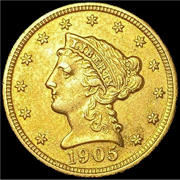 1905 $2.50 Gold Quarter Eagle UNCIRCULATED