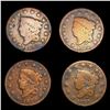 Image 1 : (4) Large Cents (1820, (3) 1822) NICELY CIRCULATED