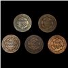 Image 2 : (5) Large Cents (1822, 1826, 1827, 1828, 1839) NIC