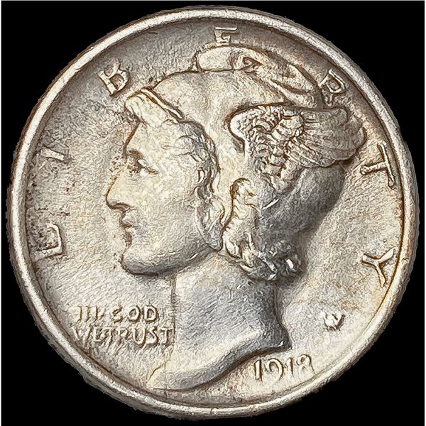 1918-D Mercury Dime CLOSELY UNCIRCULATED