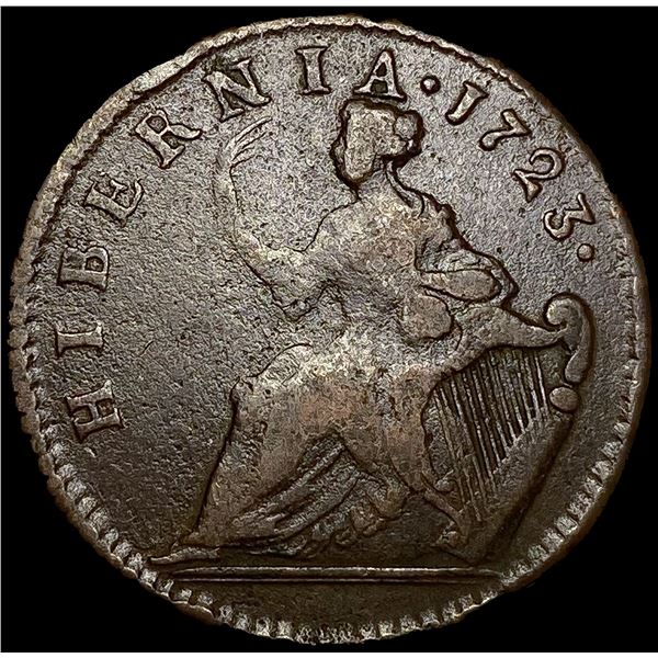 1723 Hibernia Halfpenny NICELY CIRCULATED