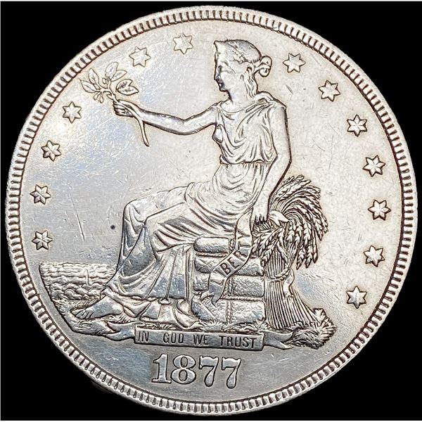 1877 Silver Trade Dollar CLOSELY UNCIRCULATED