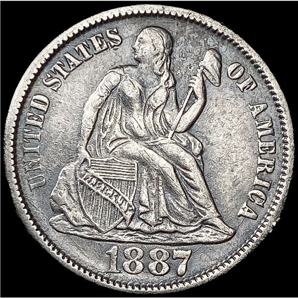 1887 Seated Liberty Dime CLOSELY UNCIRCULATED