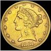 Image 1 : 1881 $5 Gold Half Eagle CLOSELY UNCIRCULATED
