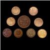 Image 2 : (9) Varied US Cents (1847, 1858, 1863, 1875, 1906,