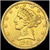 Image 1 : 1882 $5 Gold Half Eagle CLOSELY UNCIRCULATED