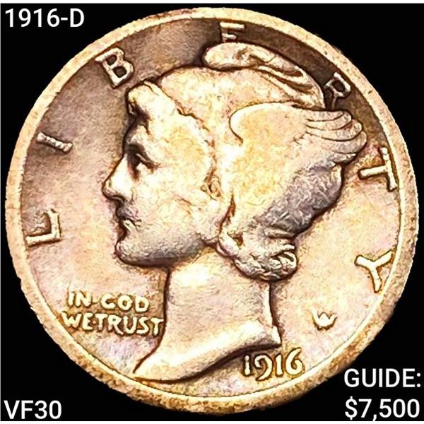 1916-D Morgan Silver Dime UNCIRCULATED +