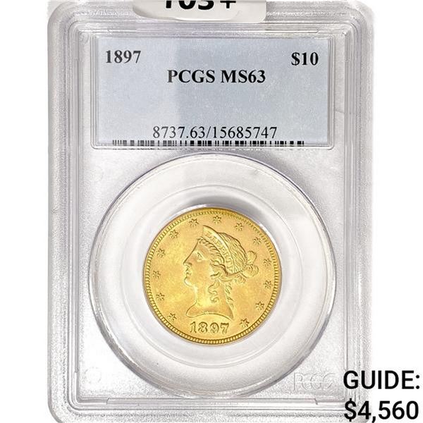 1897 Liberty Head $10 Gold Eagle PCGS MS63