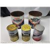 Image 1 : Assorted tins - Gulf and B/A antigel cans & assorted Ford oil cans