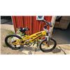 Image 4 : Yellow, "H20 Hummer" 7 speed, 16" bicycle - tires are worn, kick stand is loose.