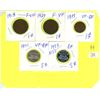 Image 1 : 5 various Canadian small cents - pennies & nickels - assorted years