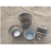 Image 1 : 4 galvanized buckets