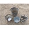 Image 1 : 4 galvanized buckets