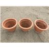 Image 1 : 3x 12" clay flower pots