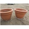 Image 3 : 3x 12" clay flower pots