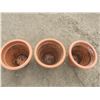 Image 4 : 3x 12" clay flower pots