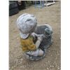 Image 3 : boy with frog cement statue