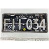 1943 Saskatchewan Canada Vintage License Plate F 11-034