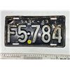 Image 1 : 1943 Saskatchewan Canada Vintage License Plate F 5-784