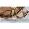 Image 3 : Pair of brown glass "Pyrex/Corning" cooking pots