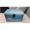 Image 1 : Coleman, blue metal cooler - 22"W x13"x13"