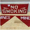 Image 3 : 3 tin signs - 2 mines and 1 No Smoking