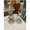 Image 1 : 2 - #2 coal oil lamps, with chimney's