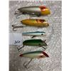 Image 1 : 5 Vintage fishing lures - 3 1/2" to 5"