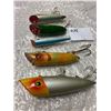 Image 3 : 5 Vintage fishing lures - 3 1/2" to 5"