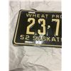 Image 2 : 1952 Saskatchewan License plate