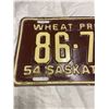 Image 2 : 1954 Saskatchewan License plate