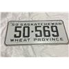 Image 1 : 1959 Saskatchewan License plate
